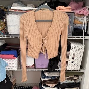 Tan Cable Knit Sweater